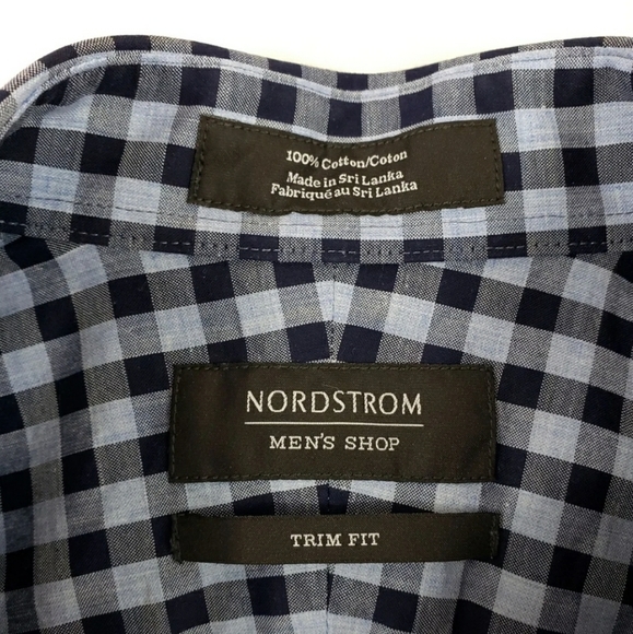 Nordstrom 14.5 32-33 Checkered Trim Fit (A) - Picture 4 of 9